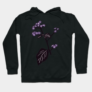 Purple Brunnera Flowers Hoodie